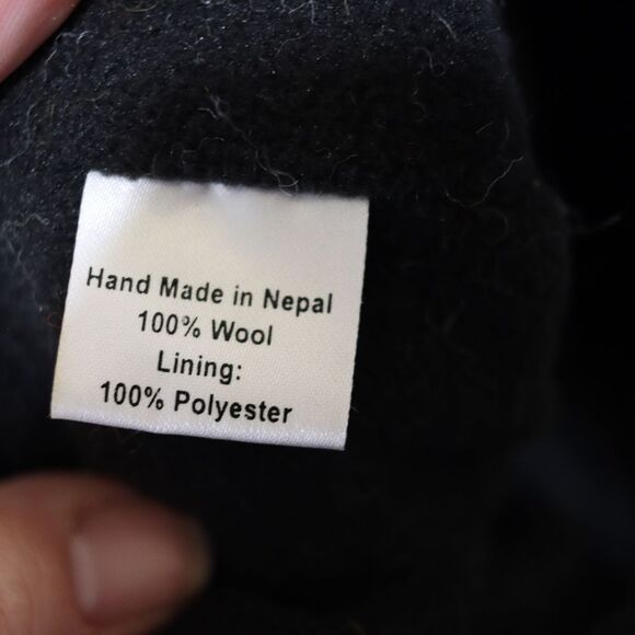 Vintage Wool Hat Nepal 100% Wool Bauble Hat - Picture 8 of 9